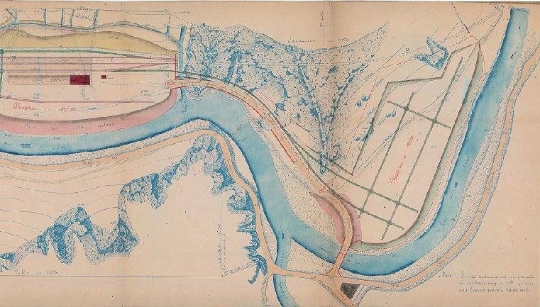 Plan de 1882 sur l'emplacement de la gare 3