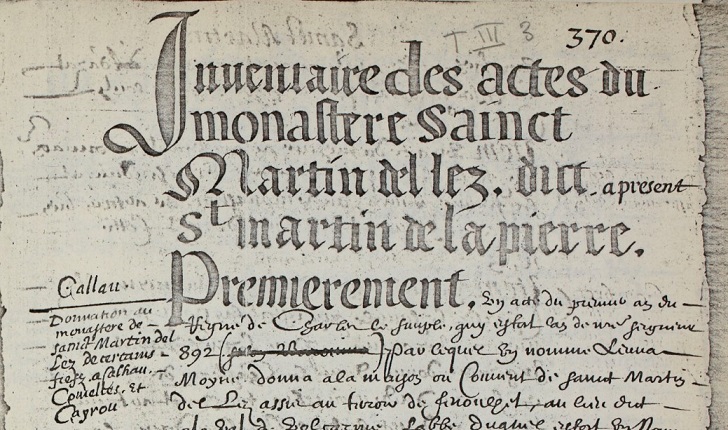 St Martin Lys, Page d'introduction de l'inventaire Rocques