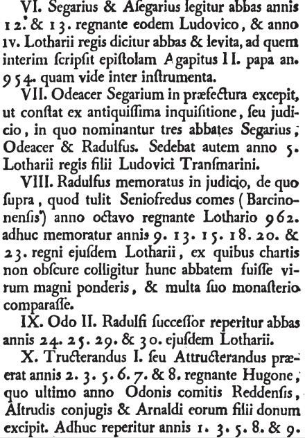 abbaye de St Martin Lys, extrait de Gallia-christiana 3