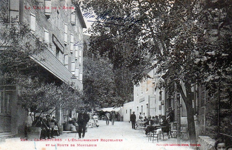 Carcanières - l'établissement Roquelaure et la route de Montlouis