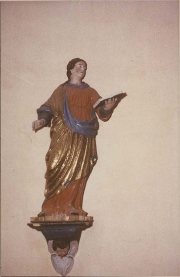 Sainte-Colombe-sur-Guette ; Statue de Saint Jean l'Evangéliste
