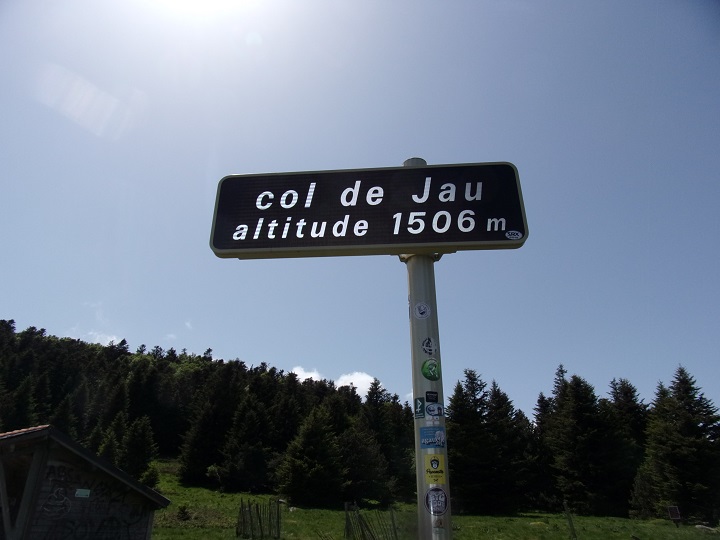 Col de Jau, panneau du col