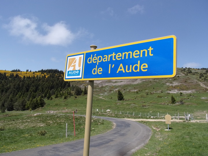 Col de Jau, panneau de l'Aude