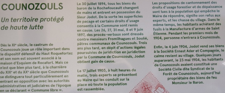 Ayguette, Counozouls - gros plan sur l'histoire de la commune libre