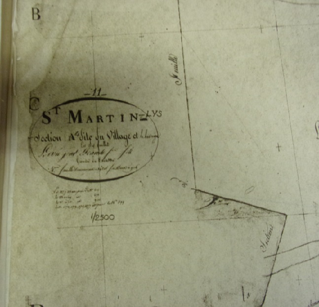 St Martin Lys, cadastre de 1833 - A4 Artosoul - cartouche