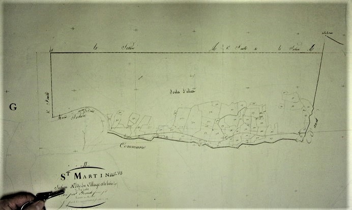 St Martin Lys, cadastre de 1833 - A5 Ruisseau d'Aliès - planche