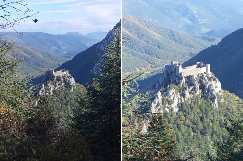 Le chateau de Puilaurens depuis le point de vue 1