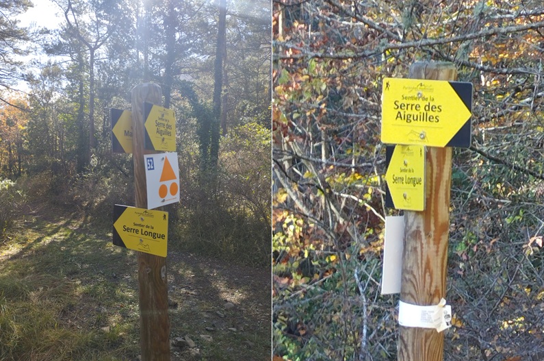 panneaux directionnels au point de vue