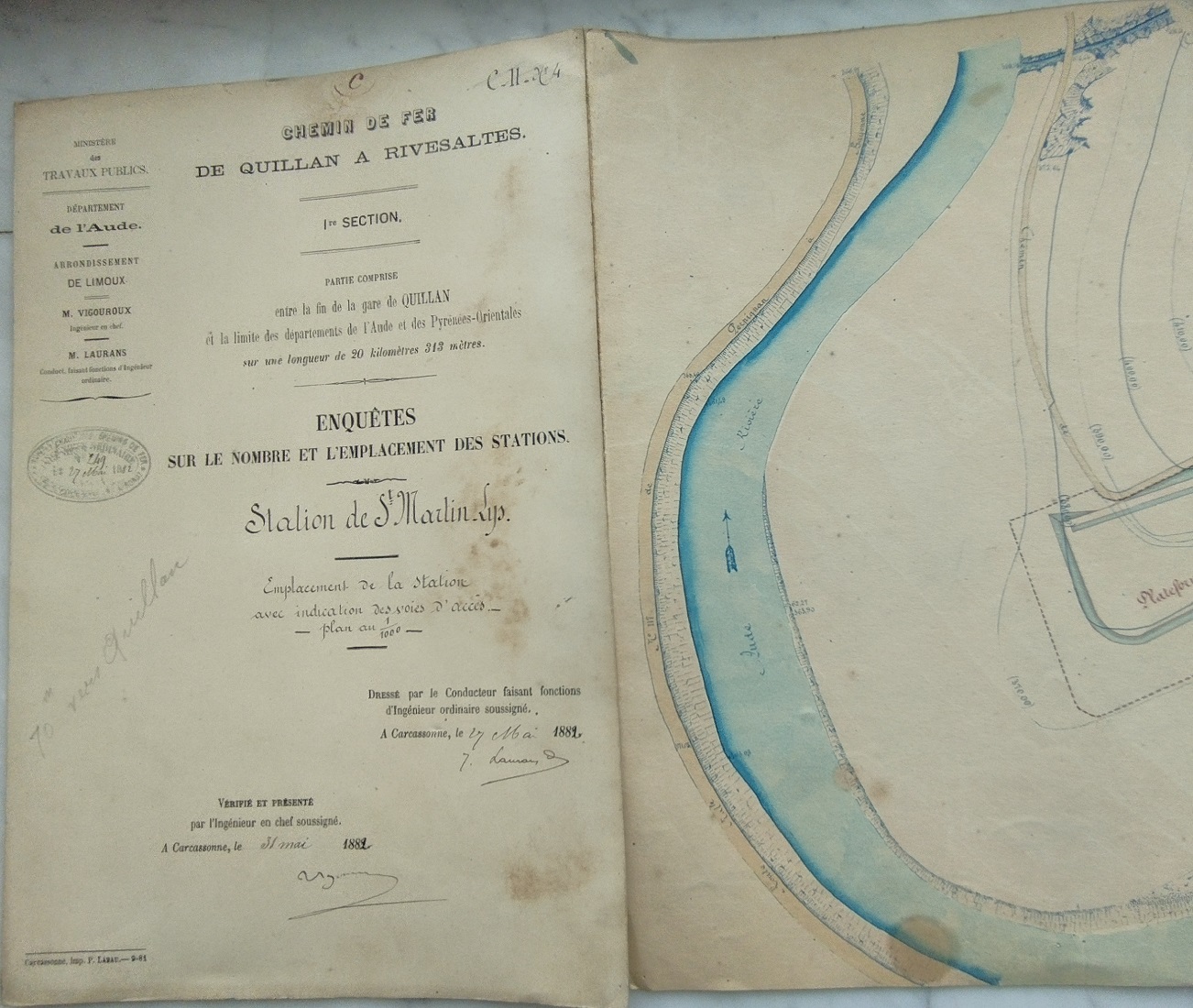 détail du plan du 28 mai 1882 - 1