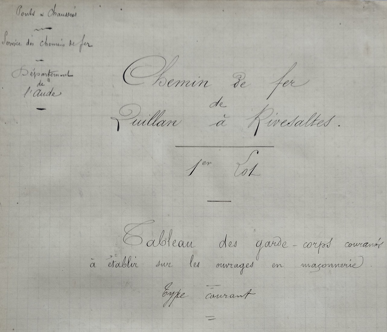 Notes manuscrites sur l'avant métré de 1901 - 4