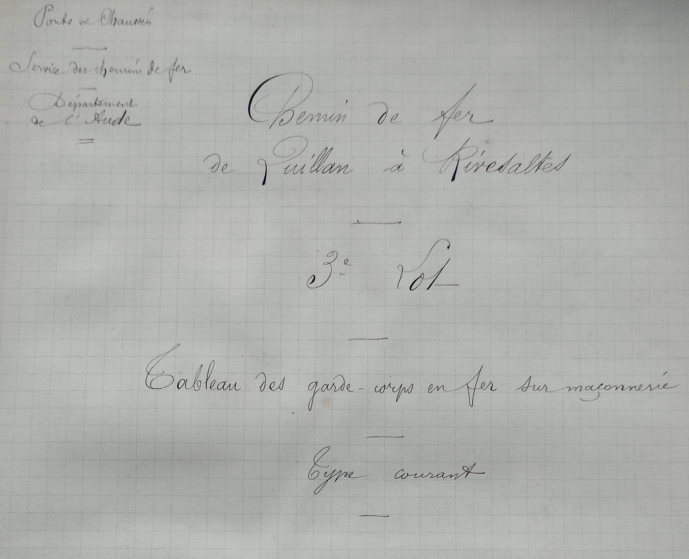 Notes manuscrites sur l'avant métré de 1901 - 6