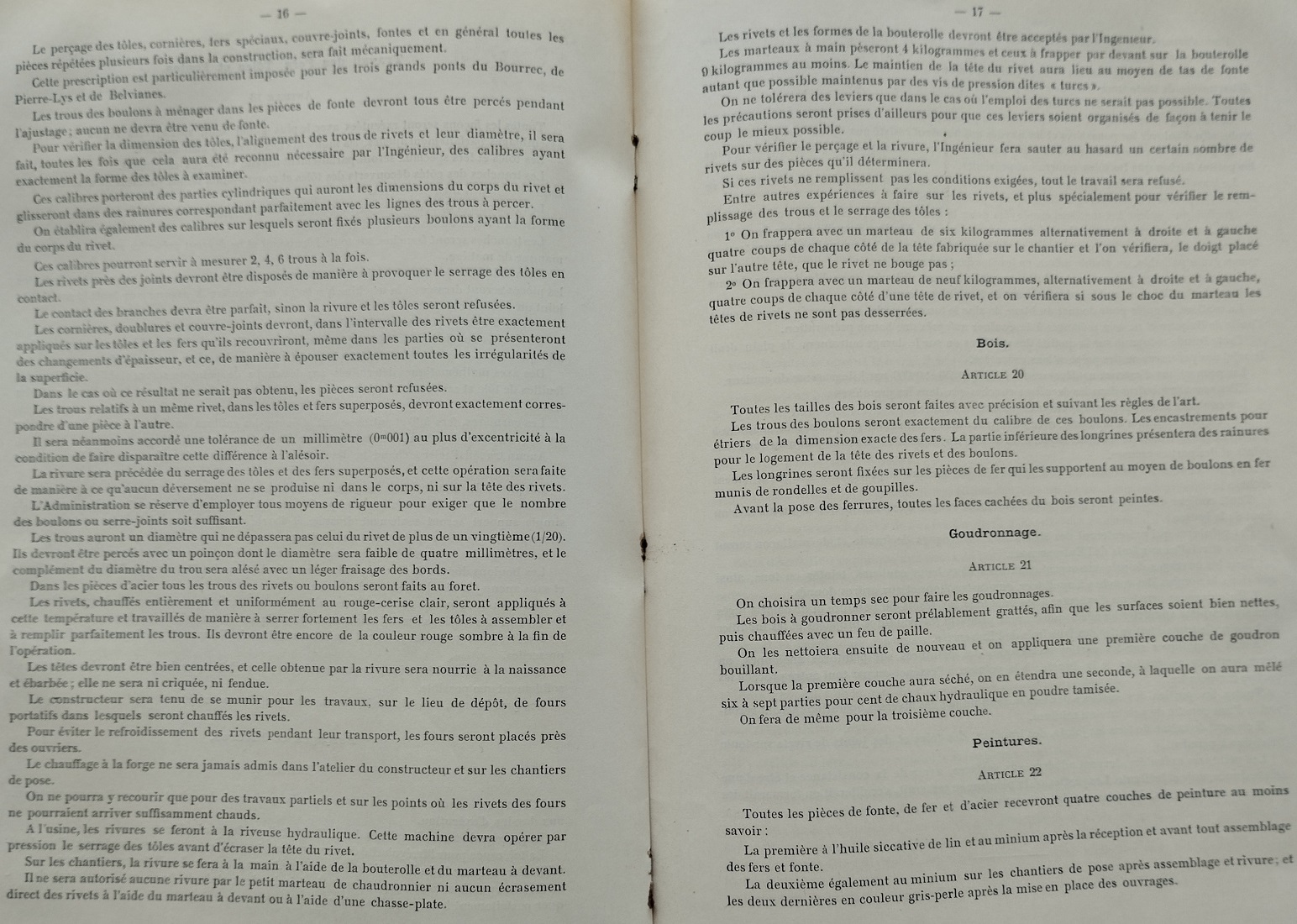 Devis et cahier des charges pour les tabliers et gardes-corps des grands ouvrages métaliques du 14 mai 1901 - 11