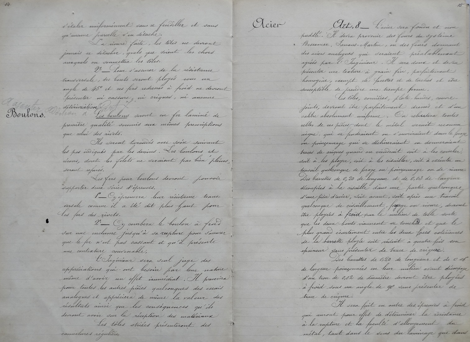 Script du Devis et cahier des charges pour les tabliers et gardes-corps des grands ouvrages métaliques du 14 mai 1901 - 10
