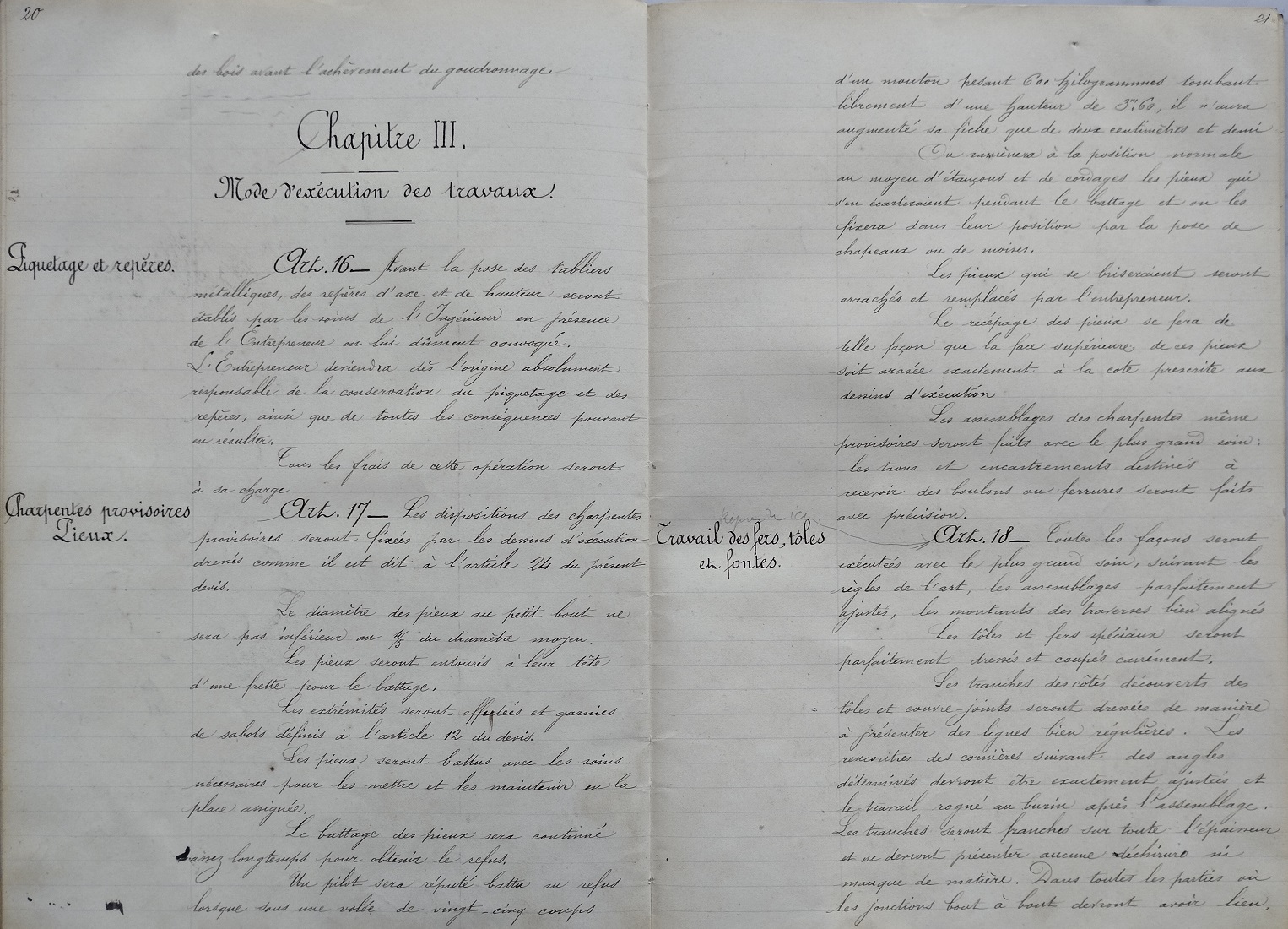 Script du Devis et cahier des charges pour les tabliers et gardes-corps des grands ouvrages métaliques du 14 mai 1901 - 13