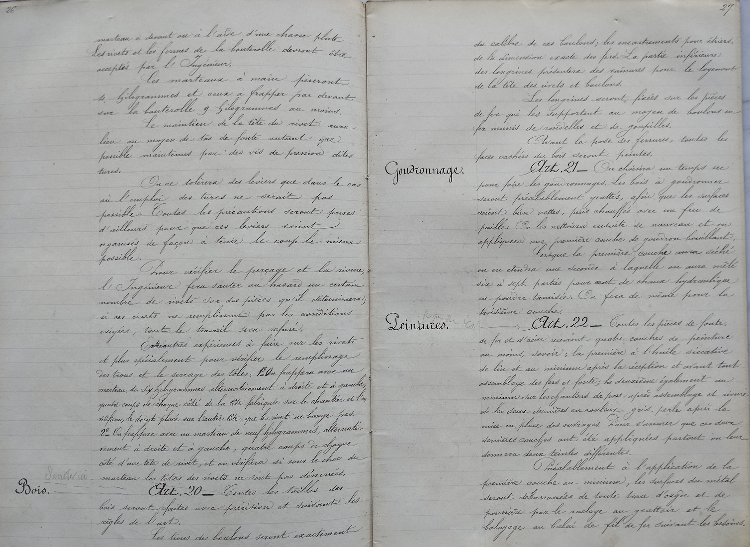 Script du Devis et cahier des charges pour les tabliers et gardes-corps des grands ouvrages métaliques du 14 mai 1901 - 16
