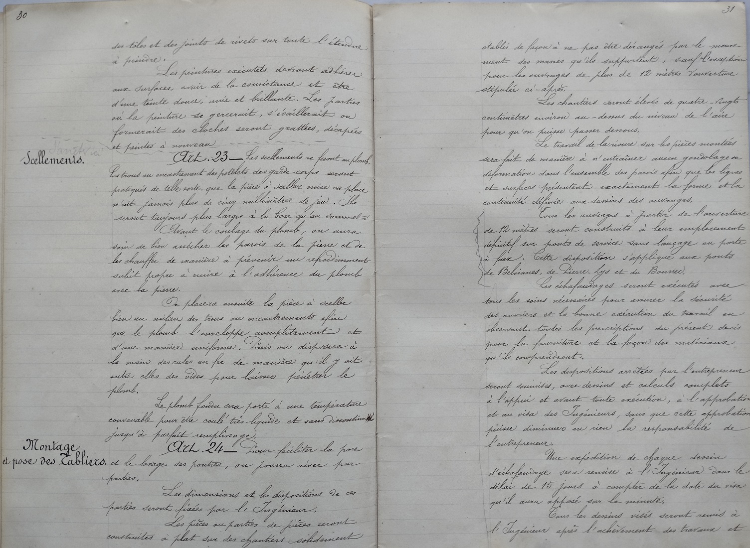 Script du Devis et cahier des charges pour les tabliers et gardes-corps des grands ouvrages métaliques du 14 mai 1901 - 18