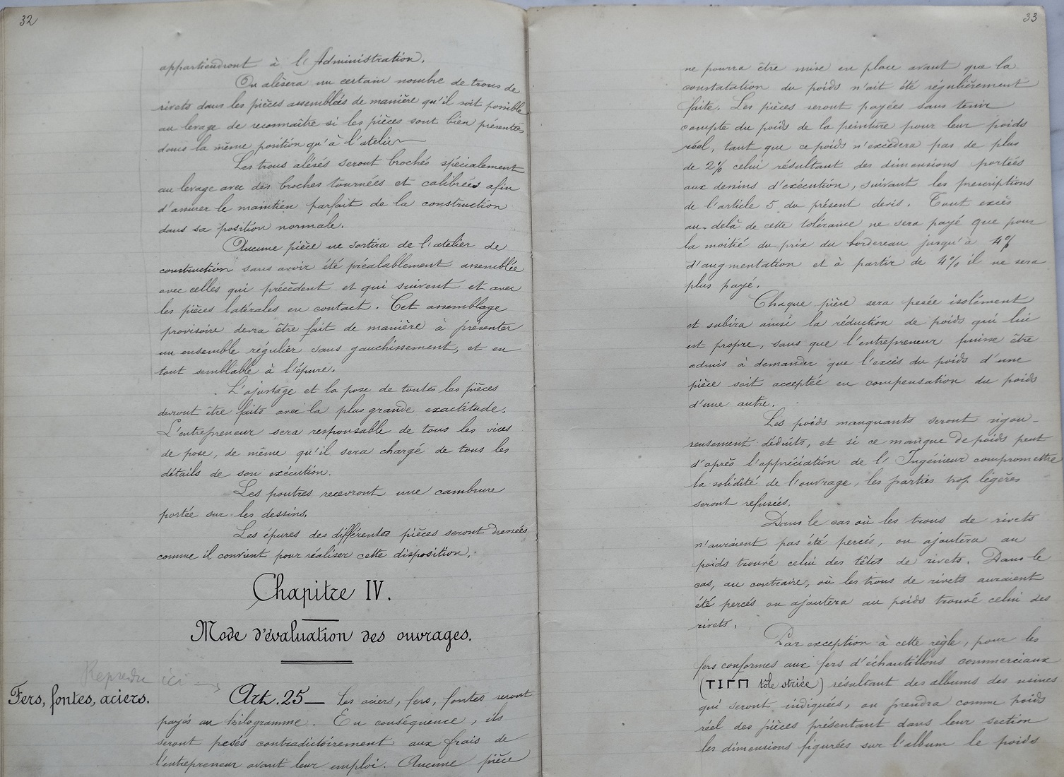 Script du Devis et cahier des charges pour les tabliers et gardes-corps des grands ouvrages métaliques du 14 mai 1901 - 19