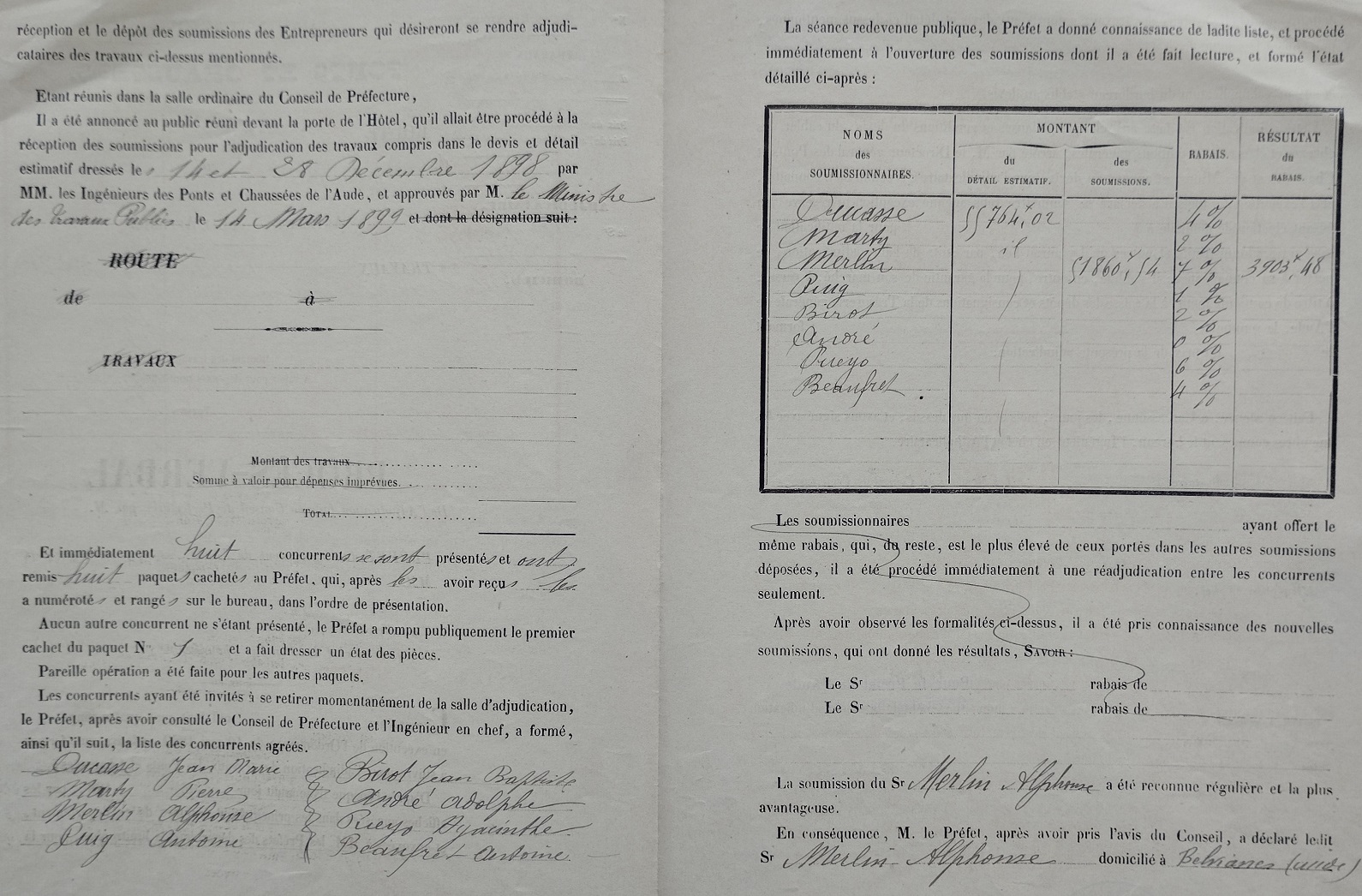 Procès verbal de l'adjudication du 18 avril 1899 - 2, 3