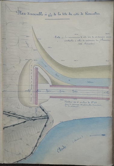 Ouvrage n°23 - Sous-terrain de la Pierre-Lys - 1ère feuille - Plans et coupes longitudinales du 25 juillet 1887 - 4