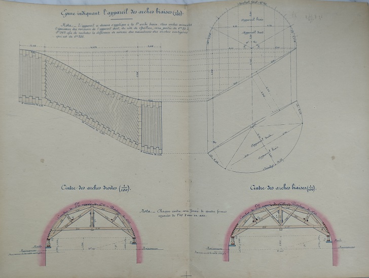 Ouvrage n°30 - Viaduc voûté en 14 arches - 3° feuille du 25 juillet 1887 - 6