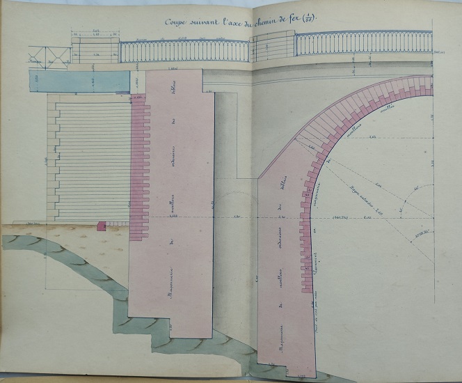 Ouvrage n°30 - Viaduc voûté en 14 arches - 4° feuille du 25 juillet 1887 - 1