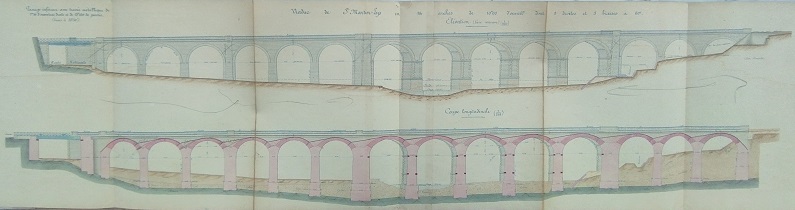 Ouvrage n°30 - Viaduc voûté en 14 arches - 2° feuille du 25 juillet 1887 - 2