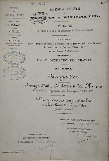 Ouvrage n°40 - Souterrain des Oliviers du 25 juillet 1887 - 1
