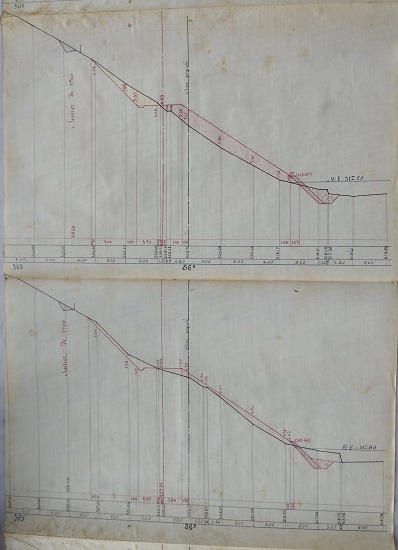 Profil en travers au 1/200 feuille n°4 - lot 1 du 25 janvier 1888 - 12