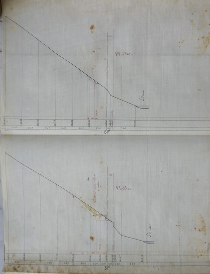 Profil en travers au 1/200 feuille n°5 - lot 1 du 25 janvier 1888 - 4