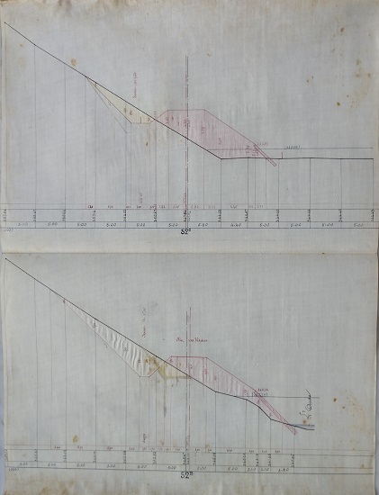 Profil en travers au 1/200 feuille n°5 - lot 1 du 25 janvier 1888 - 6