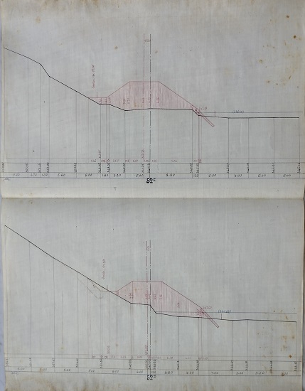Profil en travers au 1/200 feuille n°5 - lot 1 du 25 janvier 1888 - 7