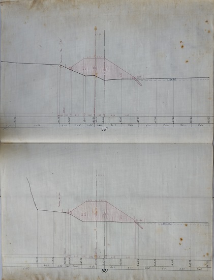 Profil en travers au 1/200 feuille n°5 - lot 1 du 25 janvier 1888 - 8