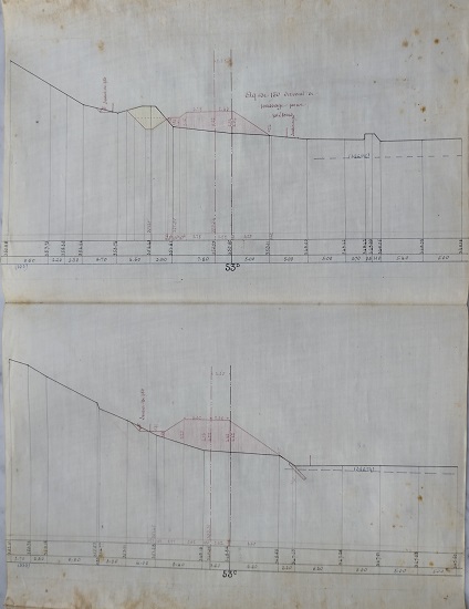 Profil en travers au 1/200 feuille n°5 - lot 1 du 25 janvier 1888 - 9