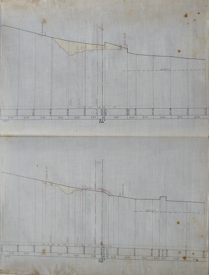 Profil en travers au 1/200 feuille n°5 - lot 1 du 25 janvier 1888 - 10