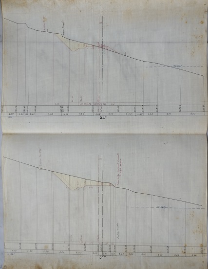 Profil en travers au 1/200 feuille n°5 - lot 1 du 25 janvier 1888 - 11