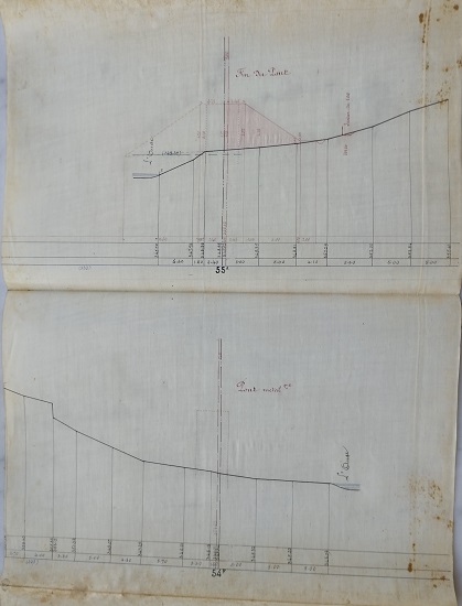 Profil en travers au 1/200 feuille n°5 - lot 1 du 25 janvier 1888 - 13