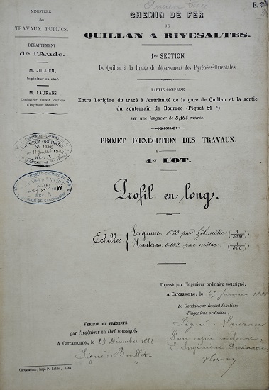 Profil en long - lot 1 du 25 janvier 1888 - 1