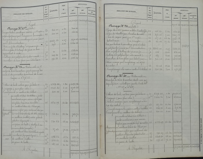 Détail estimatif - lot 1 du 25 janvier 1888 - 11