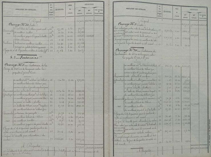 Détail estimatif - lot 1 du 25 janvier 1888 - 14
