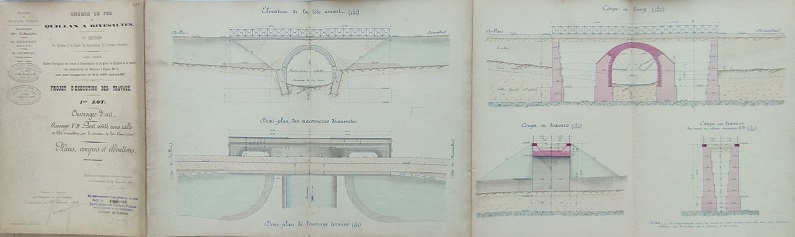 Ouvrage n°9 - Pont vouté sous rail - lot 1 du 22 novembre 1894 - general