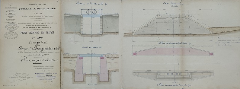 Ouvrage n°8 - Passage inférieur métallique - lot 1 du 22 novembre 1894 - general