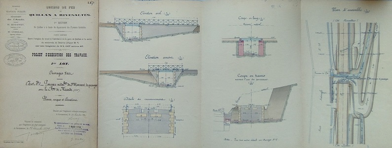 Ouvrage n°1 - Ponçeau métallique de 3 m - lot 1 du 22 novembre 1894 - general