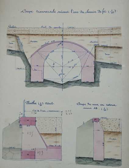 Ouvrage n°11 - Ponçeau voûté sous rails de 3 m - lot 1 du 22 novembre 1894 - 3