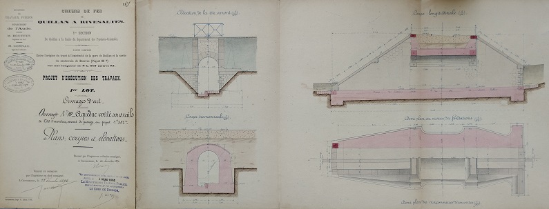 Ouvrage n°10 - Aqueduc voûté sous rails de 1,50 m - lot 1 du 22 novembre 1894 - general