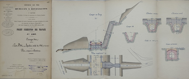 Ouvrage n°28 - Aqueduc voûté de 1m - lot 1 du 22 novembre 1894 - général