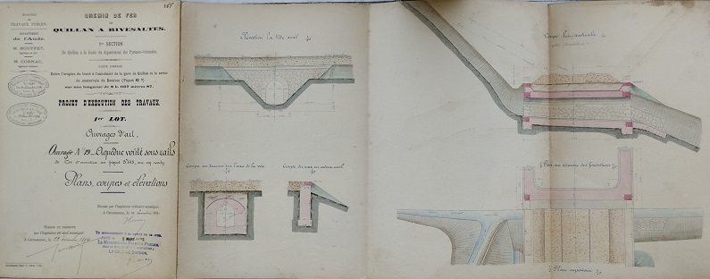 Ouvrage n°19 - Aqueduc voûté de 1m - lot 1 du 22 novembre 1894 - general