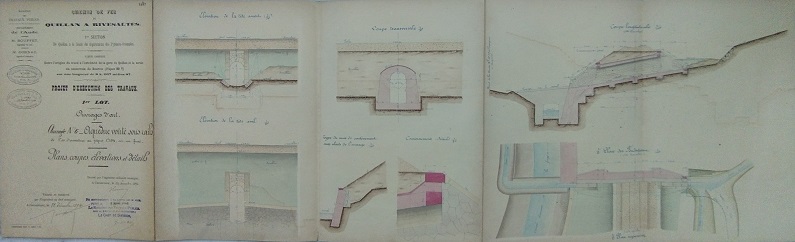 Ouvrage n°6 - Aqueduc voûté sous rails de 1m - lot 1 du 22 novembre 1894 - general