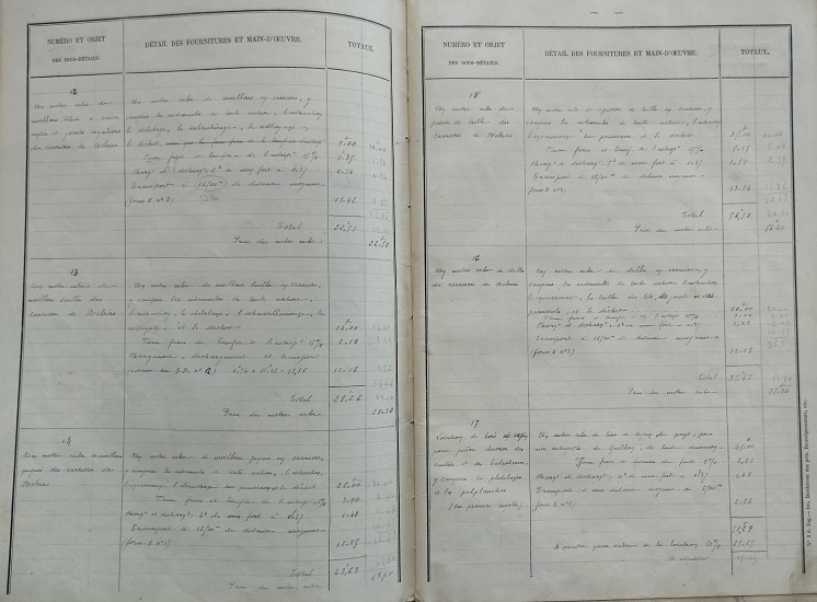 Renseignement sur la composition des prix - lot 1 du 22 novembre 1894 - 7