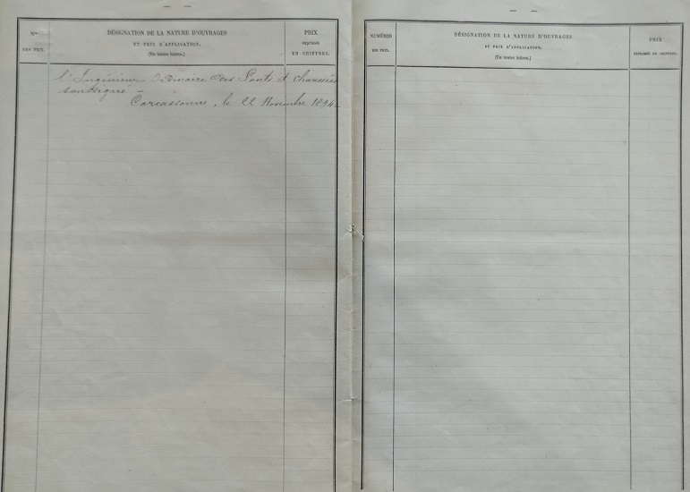 Renseignement sur la composition des prix - lot 1 du 22 novembre 1894 - 23