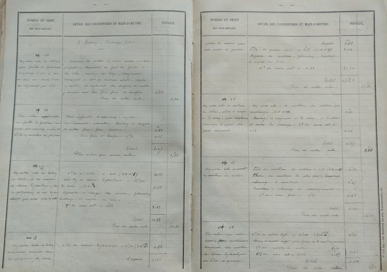 Renseignement sur la composition des prix - lot 1 du 22 novembre 1894 - 26